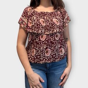 Natalie Martin Floral Boho Rayon Blouse